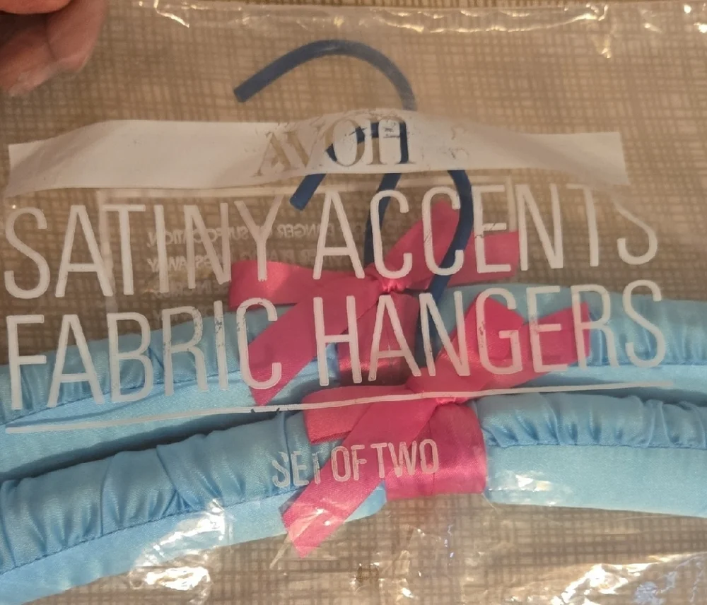 Avon Blue and Pink Fabric Hangers